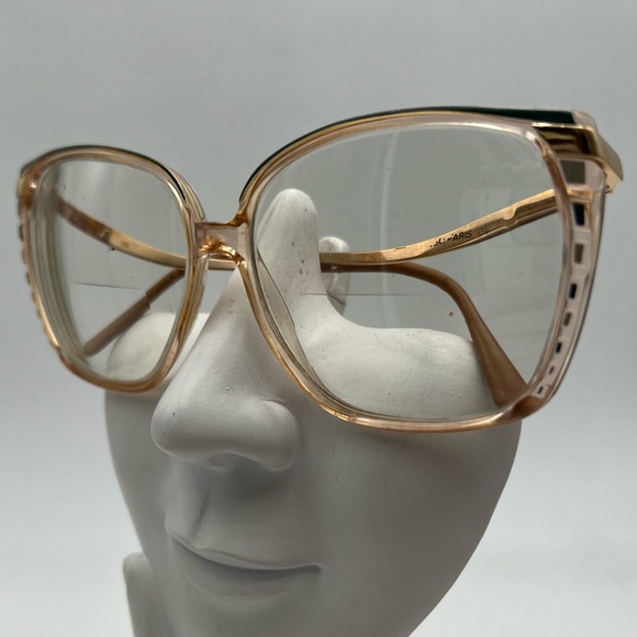Vintage Logo Paris Green Gold Oval Sunglasses Frames - Picture 3 of 4